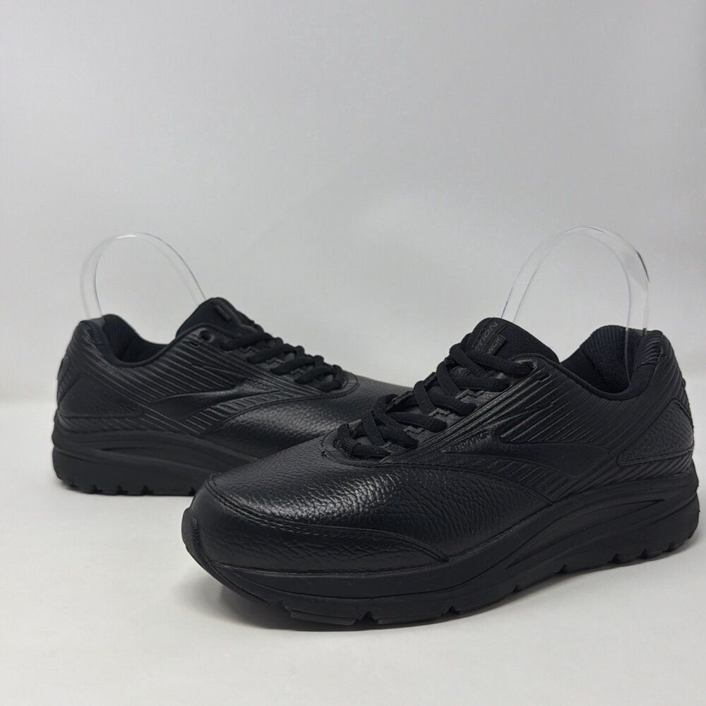 Brooks Women’s Addiction Walker 2 Black Leather Walking Shoes Wide D Size 8